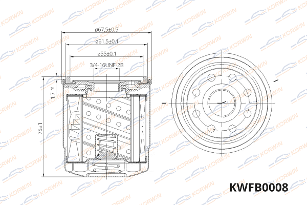 фильтр масляный korwin kwfb0008 оптом от производителя по низким ценам